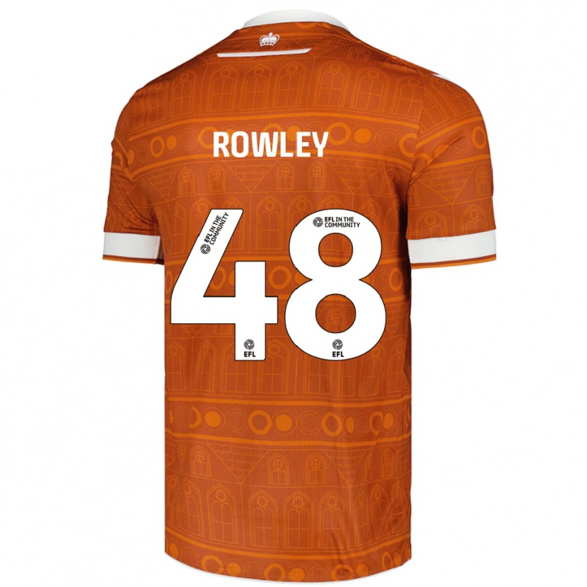 Danxen Pánské Matthew Rowley #48 Oranžová Bílá Daleko Hráčské Dresy 2025/26 Dres