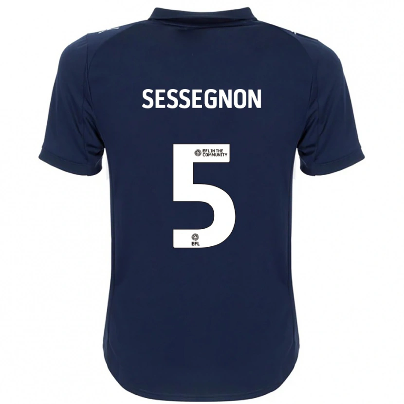 Danxen Pánské Steven Sessegnon #5 Námořnická Bílá Daleko Hráčské Dresy 2025/26 Dres