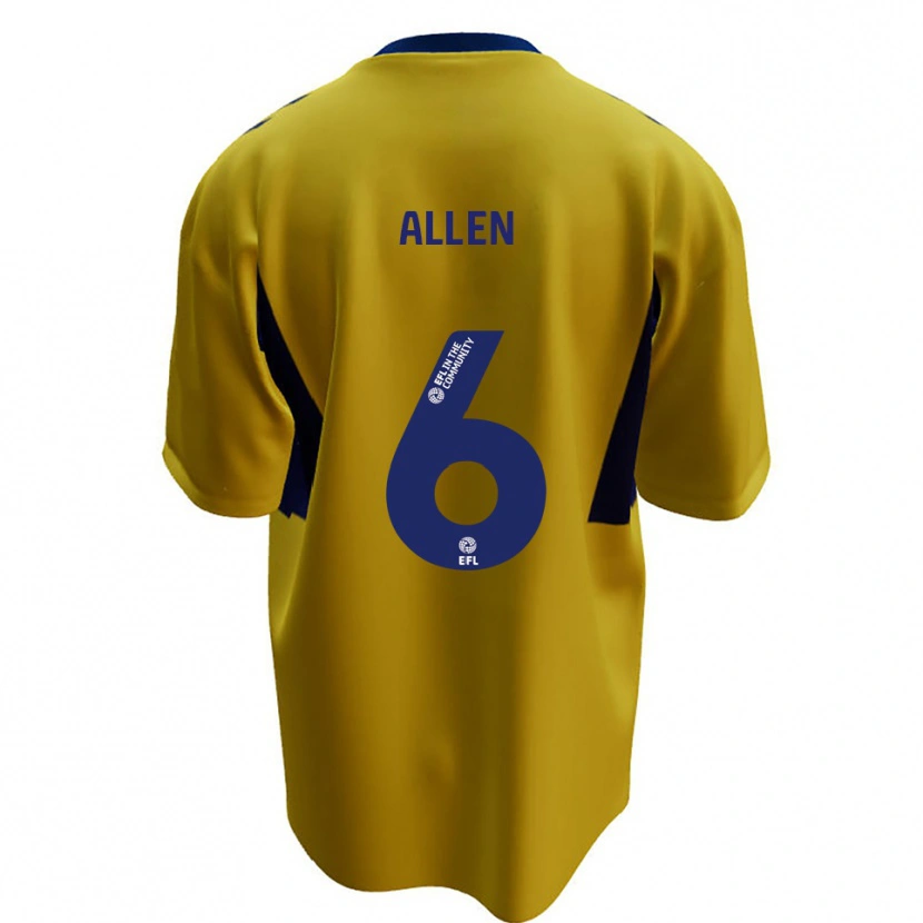 Danxen Pánské Taylor Allen #6 Žlutá Modrá Daleko Hráčské Dresy 2025/26 Dres