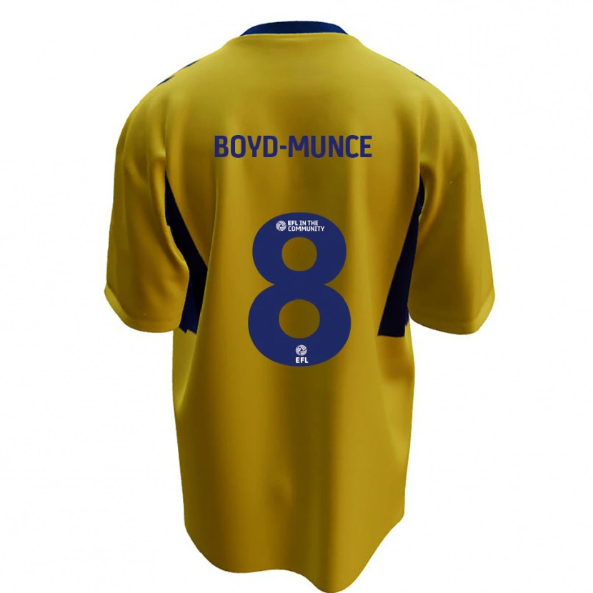 Danxen Pánské Caolan Boyd-Munce #8 Žlutá Modrá Daleko Hráčské Dresy 2025/26 Dres