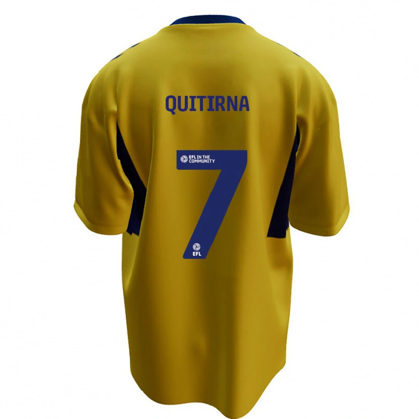 Danxen Pánské Armando Quitirna #7 Žlutá Modrá Daleko Hráčské Dresy 2025/26 Dres