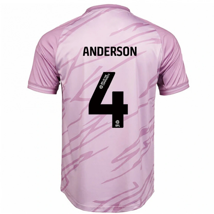 Danxen Pánské Tom Anderson #4 Růžová Černá Daleko Hráčské Dresy 2025/26 Dres