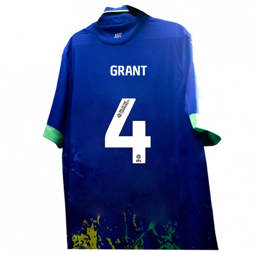 Danxen Pánské Conor Grant #4 Modrá Žlutá Daleko Hráčské Dresy 2025/26 Dres