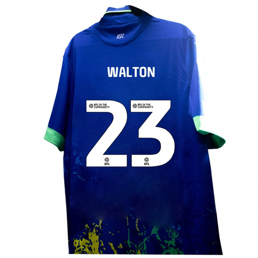 Danxen Pánské Tyler Walton #23 Modrá Žlutá Daleko Hráčské Dresy 2025/26 Dres