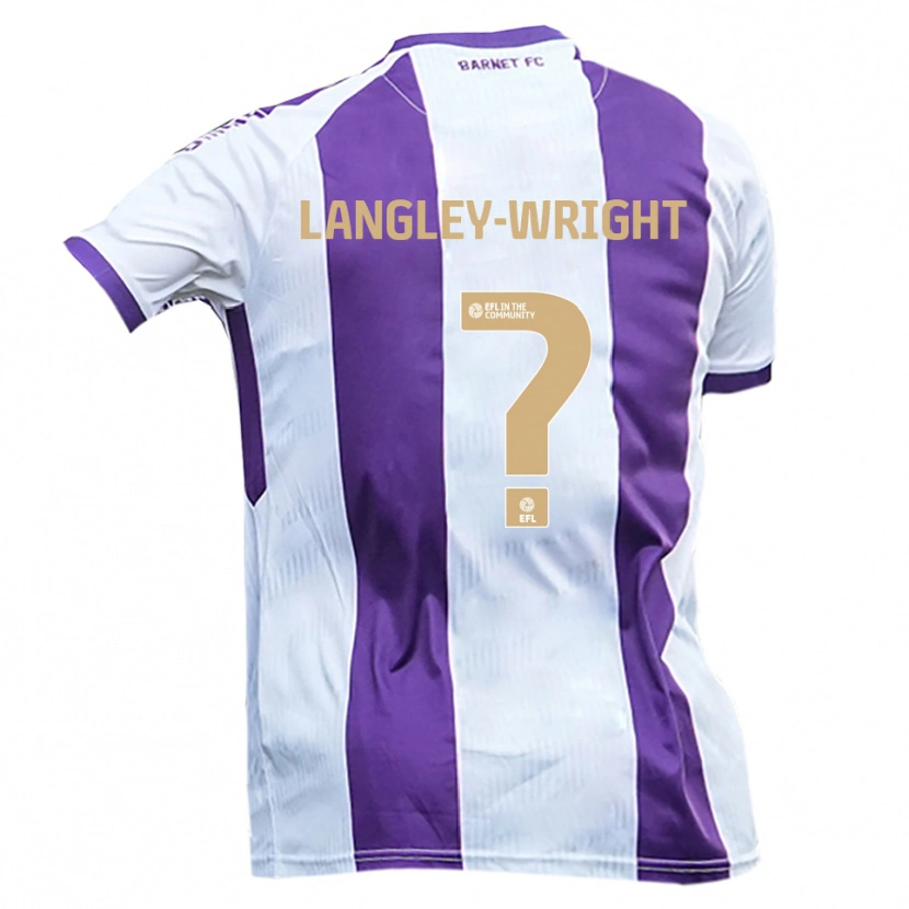 Danxen Pánské Portia-Milan Langley-Wright #0 Bílá Fialová Daleko Hráčské Dresy 2025/26 Dres