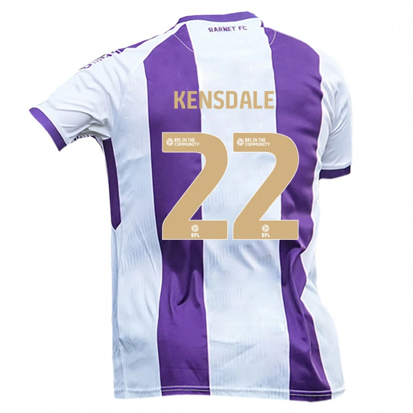 Danxen Pánské Ollie Kensdale #22 Bílá Fialová Daleko Hráčské Dresy 2025/26 Dres