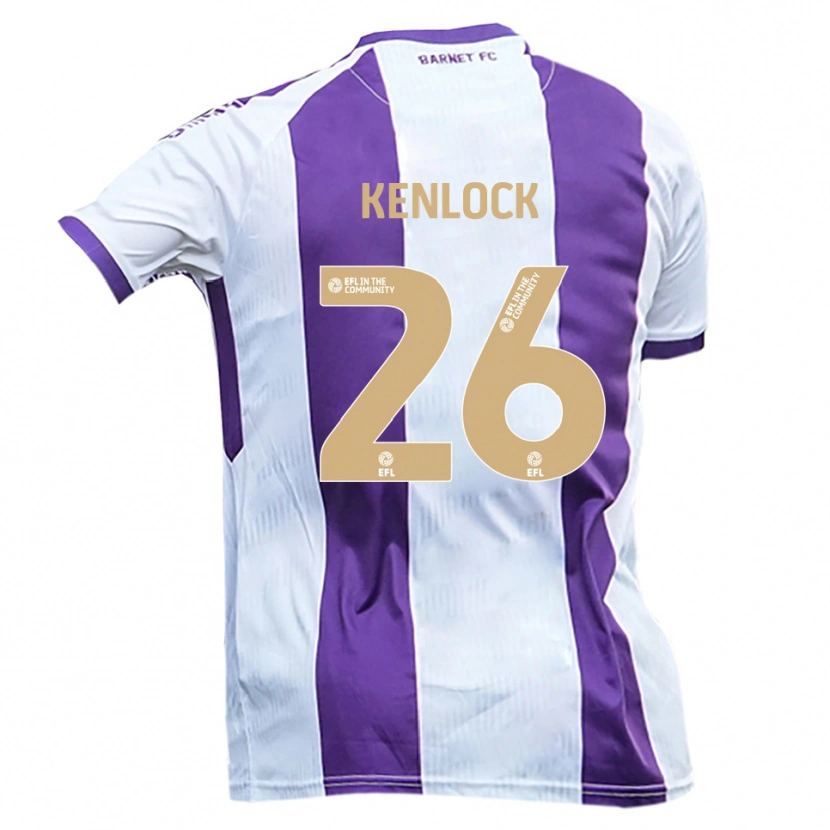 Danxen Pánské Myles Kenlock #26 Bílá Fialová Daleko Hráčské Dresy 2025/26 Dres