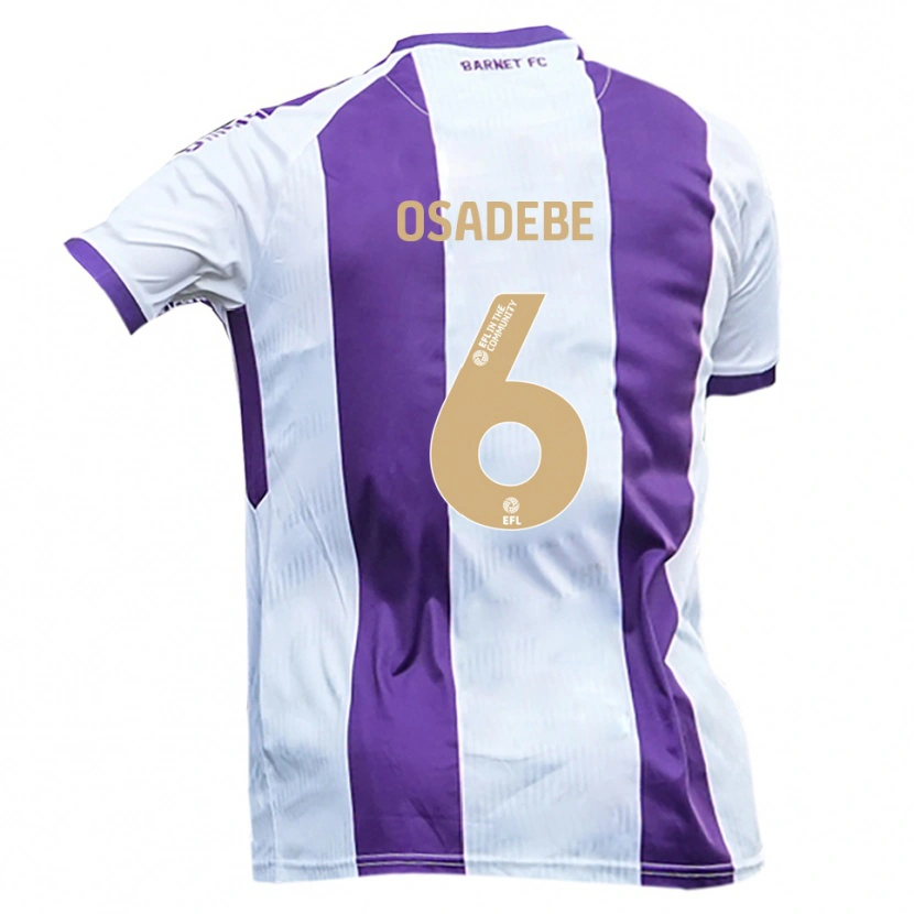 Danxen Pánské Emmanuel Osadebe #6 Bílá Fialová Daleko Hráčské Dresy 2025/26 Dres