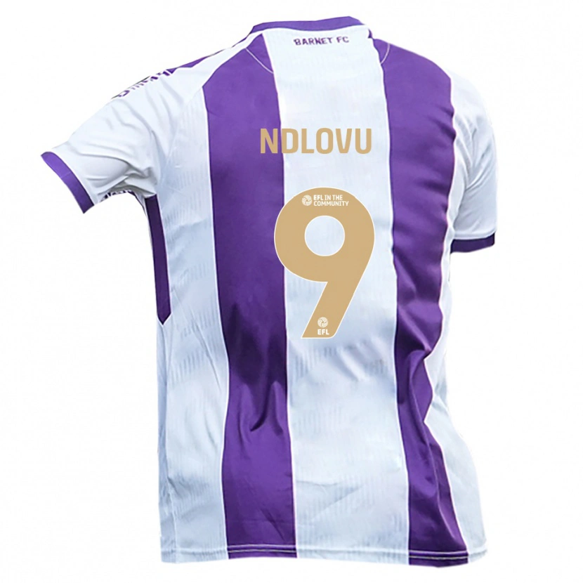 Danxen Pánské Lee Ndlovu #9 Bílá Fialová Daleko Hráčské Dresy 2025/26 Dres