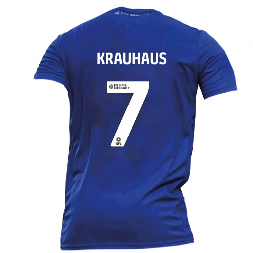 Danxen Pánské Ben Krauhaus #7 Modrá Bílá Daleko Hráčské Dresy 2025/26 Dres