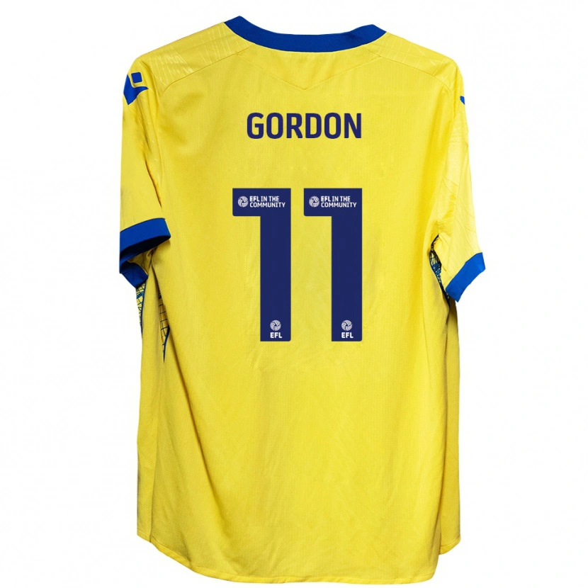 Danxen Pánské John-Kymani Gordon #11 Žlutá Modrá Daleko Hráčské Dresy 2025/26 Dres
