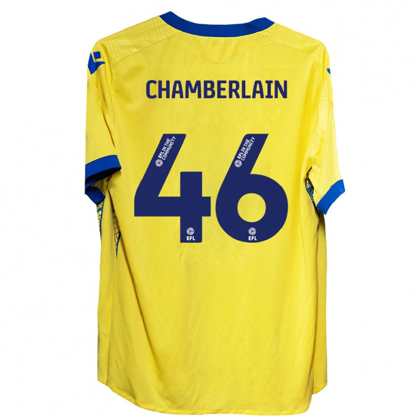 Danxen Pánské Harrison Chamberlain #46 Žlutá Modrá Daleko Hráčské Dresy 2025/26 Dres