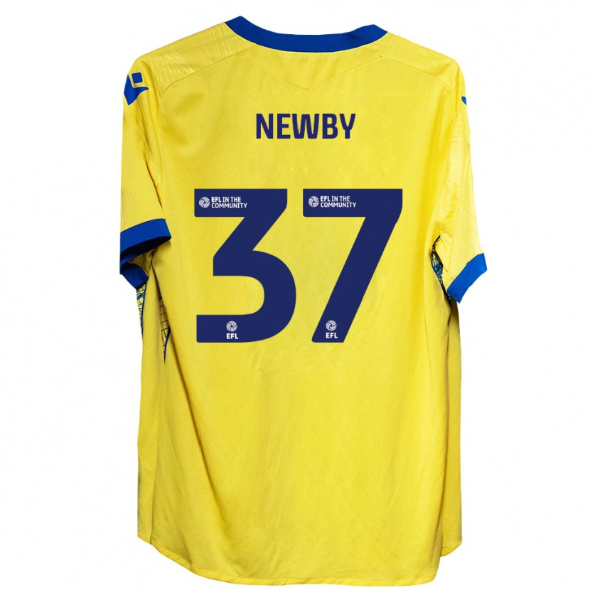 Danxen Pánské Alfie Newby #37 Žlutá Modrá Daleko Hráčské Dresy 2025/26 Dres
