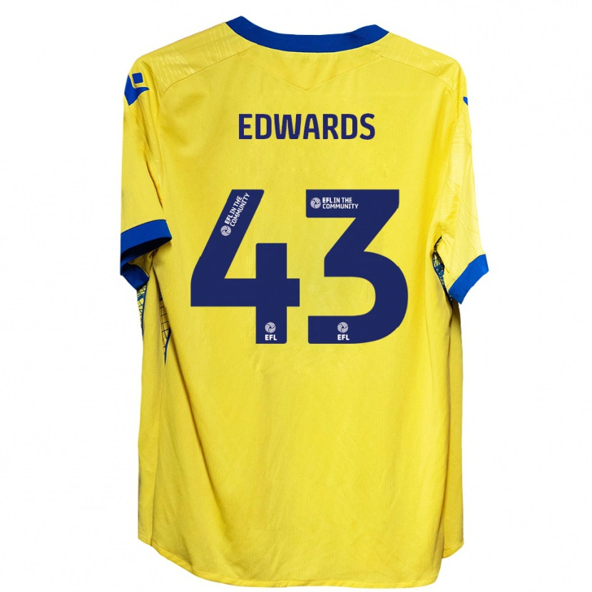 Danxen Pánské Frankie Edwards #43 Žlutá Modrá Daleko Hráčské Dresy 2025/26 Dres