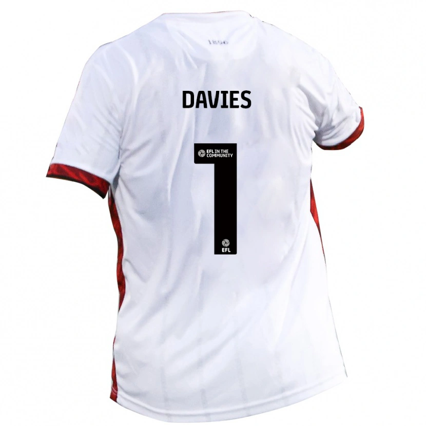 Danxen Pánské Harvey Davies #1 Bílá Červená Černá Daleko Hráčské Dresy 2025/26 Dres
