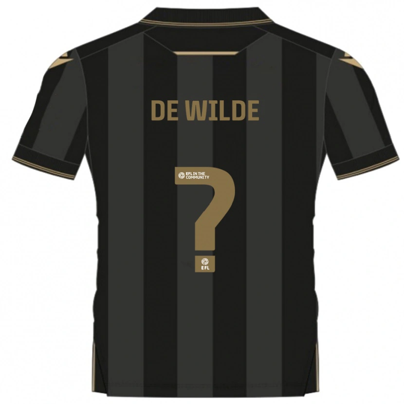 Danxen Pánské William De Wilde #0 Černá Zlatá Daleko Hráčské Dresy 2025/26 Dres