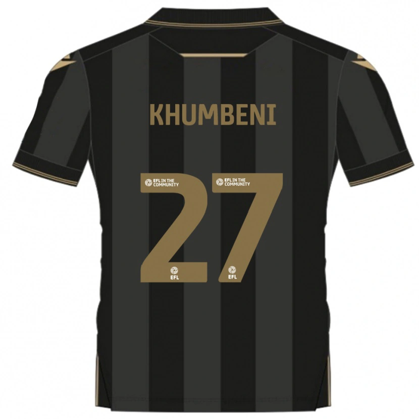 Danxen Pánské Nelson Khumbeni #27 Černá Zlatá Daleko Hráčské Dresy 2025/26 Dres