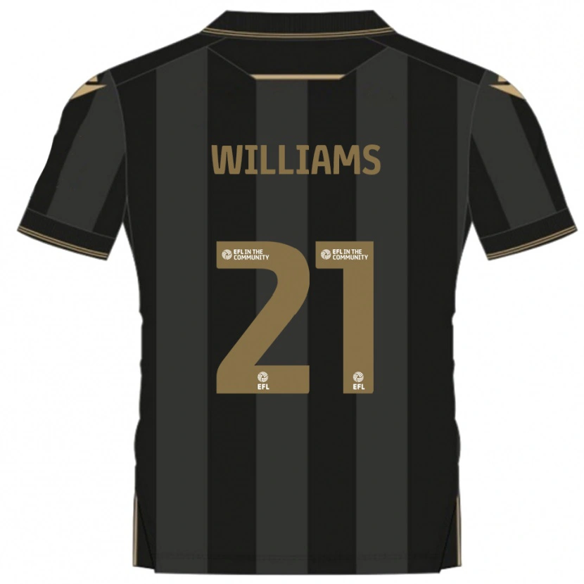 Danxen Pánské Euan Williams #21 Černá Zlatá Daleko Hráčské Dresy 2025/26 Dres