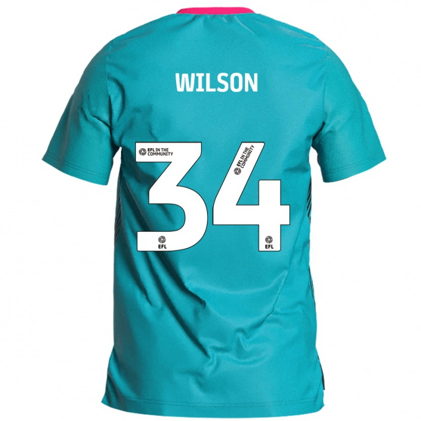 Danxen Pánské Robbie Wilson #34 Nebesky Modrá Růžová Daleko Hráčské Dresy 2025/26 Dres