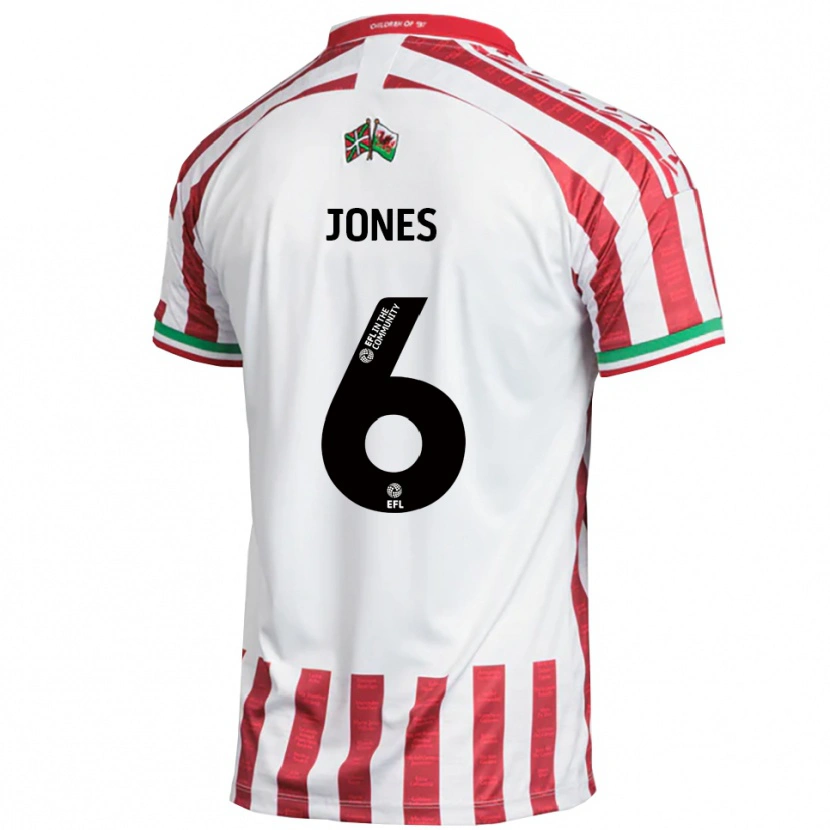 Danxen Pánské George Jones #6 Červená Bílá Daleko Hráčské Dresy 2025/26 Dres