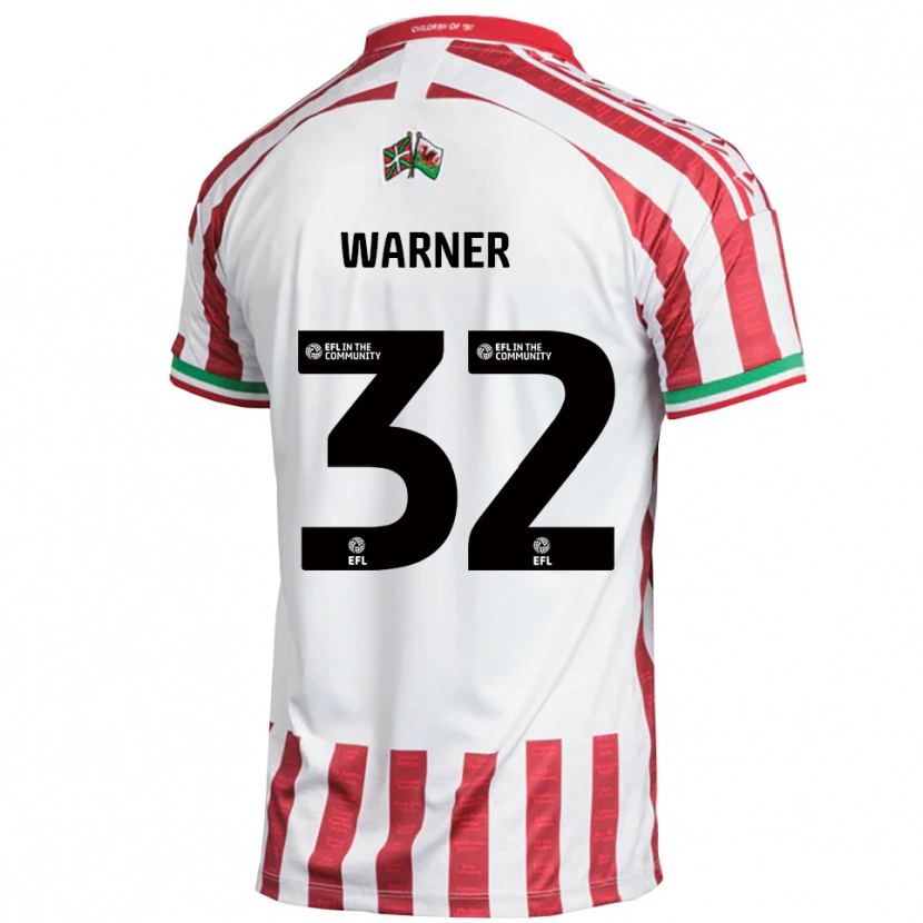 Danxen Pánské Jaden Warner #32 Červená Bílá Daleko Hráčské Dresy 2025/26 Dres