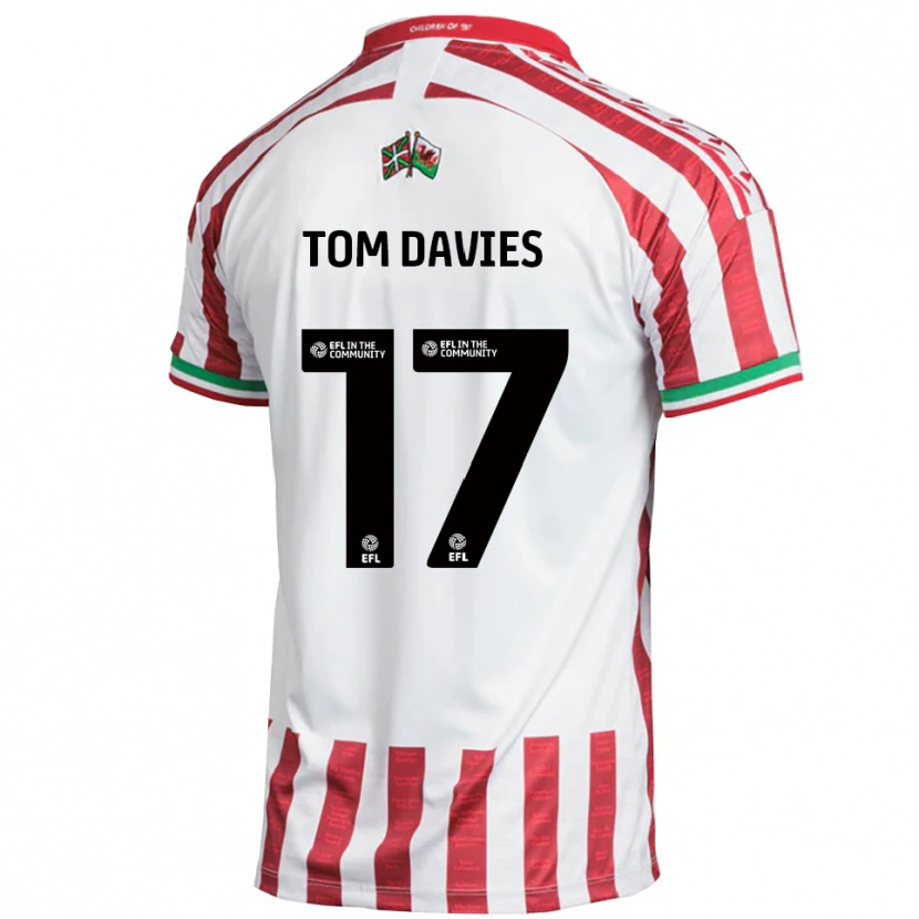 Danxen Pánské Tom Davies #17 Červená Bílá Daleko Hráčské Dresy 2025/26 Dres