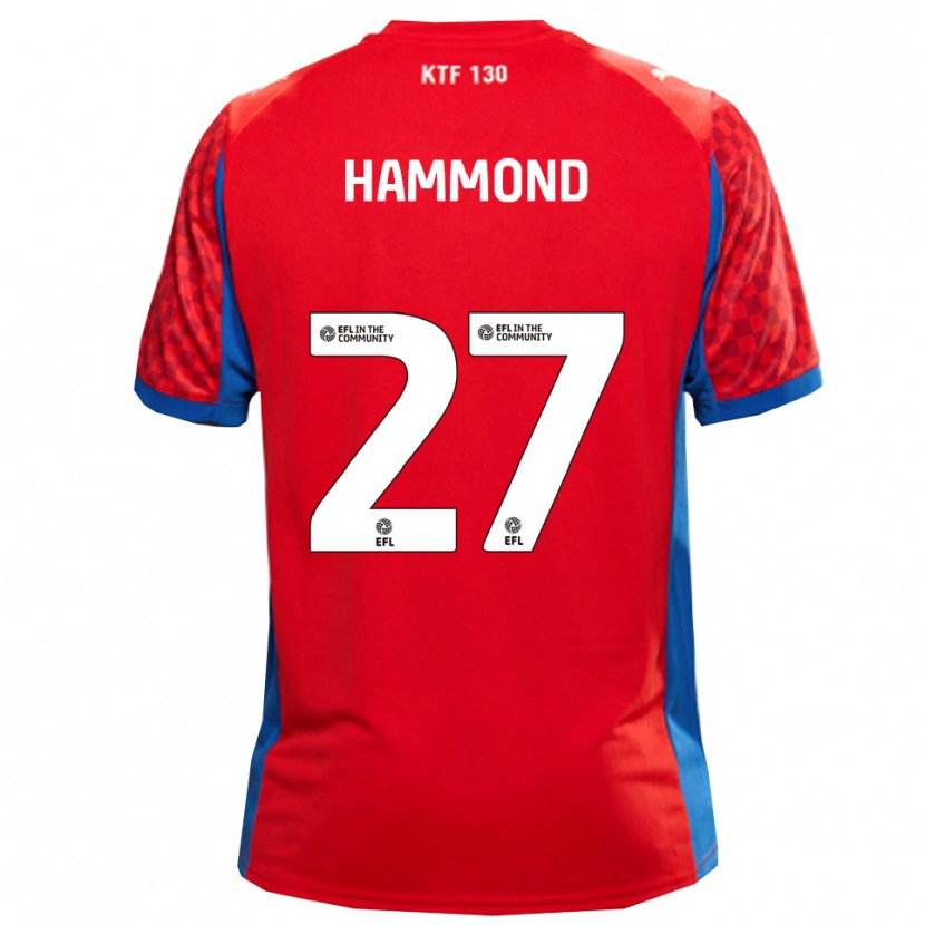 Danxen Pánské Oliver Hammond #27 Červená Modrá Daleko Hráčské Dresy 2025/26 Dres