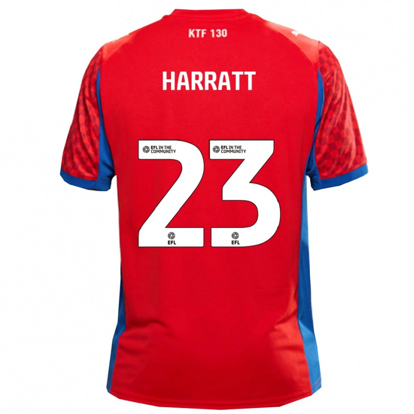 Danxen Pánské Kian Harratt #23 Červená Modrá Daleko Hráčské Dresy 2025/26 Dres