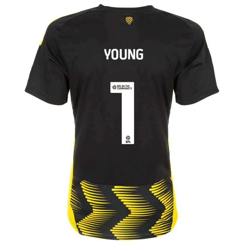 Danxen Pánské Matthew Young #1 Černá Žlutá Daleko Hráčské Dresy 2025/26 Dres