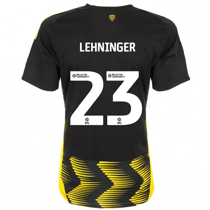 Danxen Pánské Saskia Lehninger #23 Černá Žlutá Daleko Hráčské Dresy 2025/26 Dres
