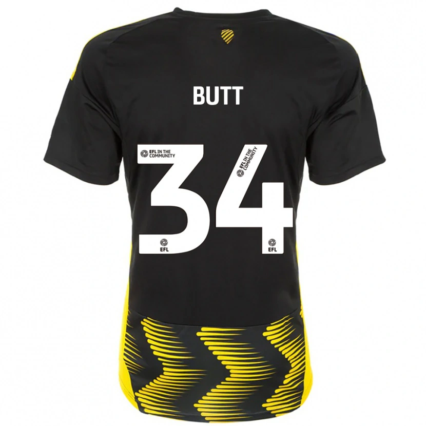 Danxen Pánské Ruben Butt #34 Černá Žlutá Daleko Hráčské Dresy 2025/26 Dres
