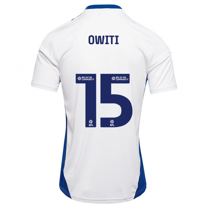 Danxen Pánské Joseph Owiti #15 Bílá Modrá Daleko Hráčské Dresy 2025/26 Dres