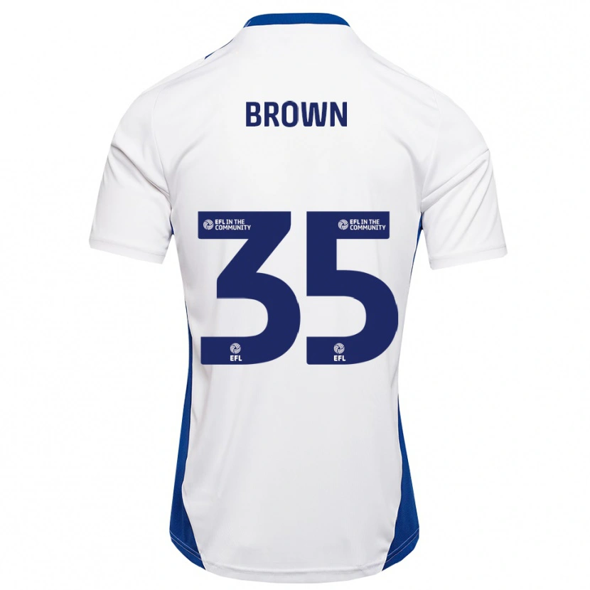 Danxen Pánské Jaxon Brown #35 Bílá Modrá Daleko Hráčské Dresy 2025/26 Dres