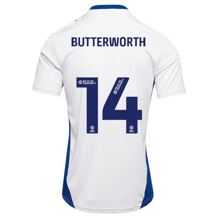 Danxen Pánské Daniel Butterworth #14 Bílá Modrá Daleko Hráčské Dresy 2025/26 Dres