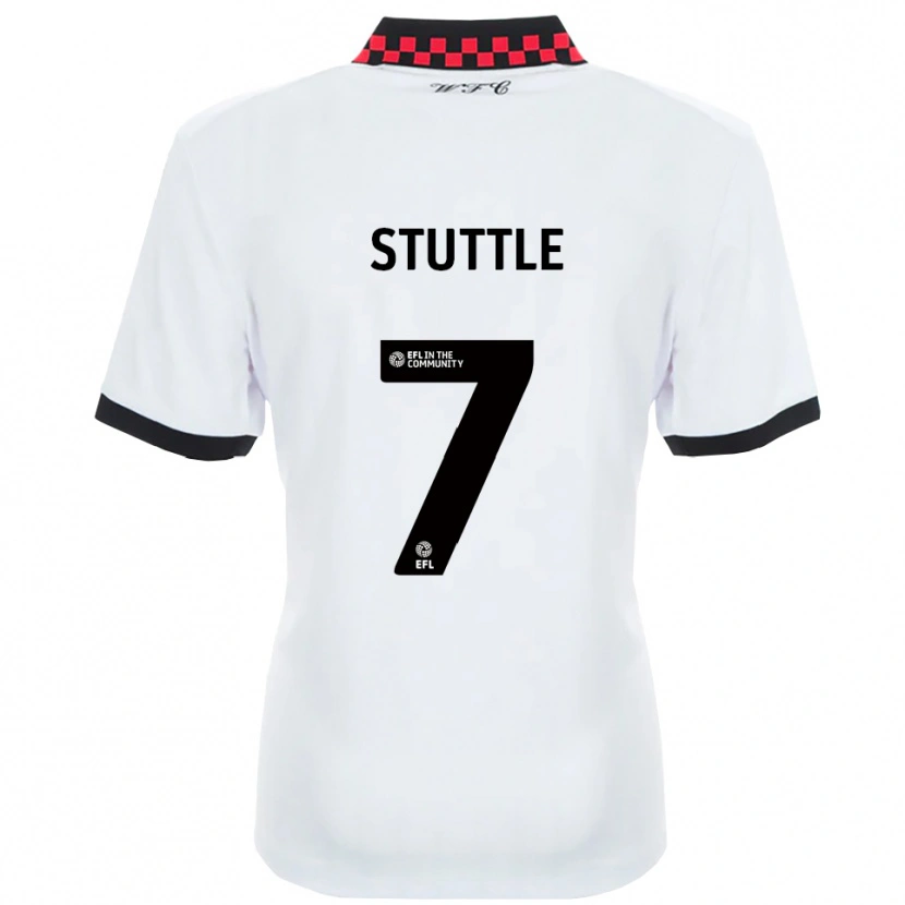 Danxen Pánské Jonny Stuttle #7 Bílá Černá Daleko Hráčské Dresy 2025/26 Dres