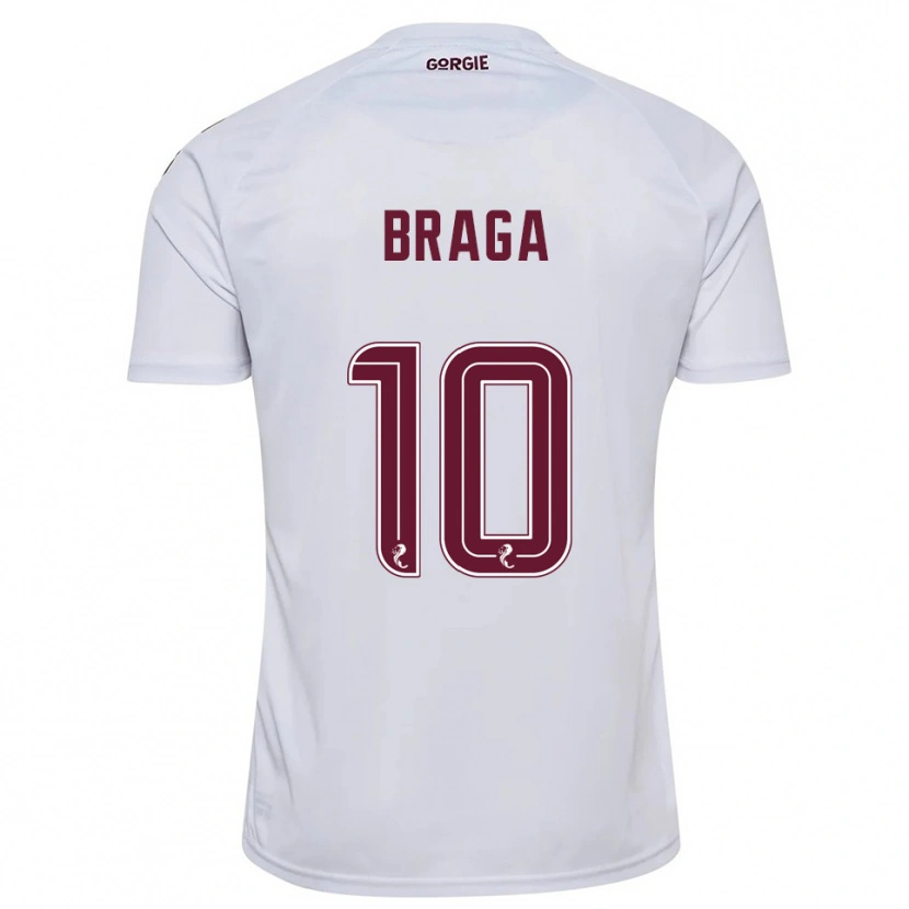 Danxen Pánské Cláudio Braga #10 Bílá Vínová Daleko Hráčské Dresy 2025/26 Dres