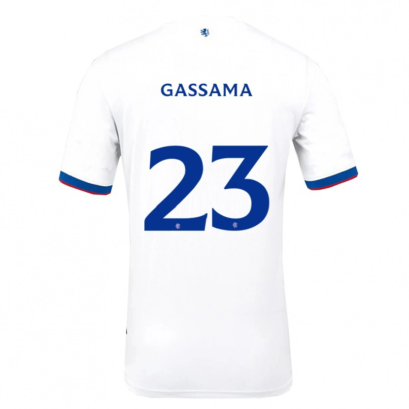 Danxen Pánské Djeidi Gassama #23 Bílá Červená Modrá Daleko Hráčské Dresy 2025/26 Dres