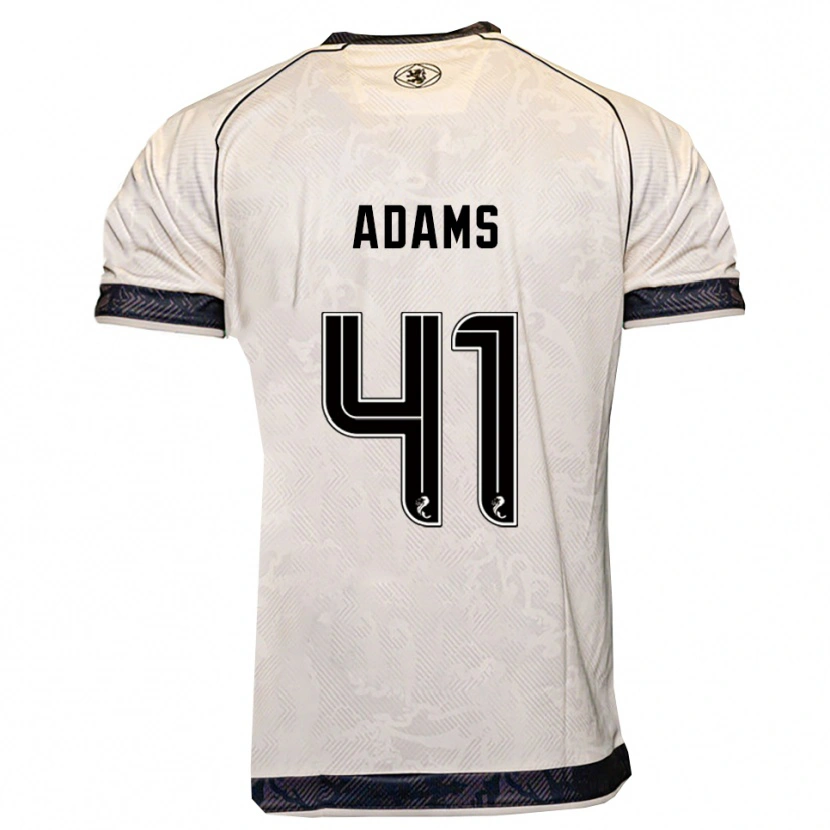 Danxen Pánské Ruairidh Adams #41 Bílá Černá Daleko Hráčské Dresy 2025/26 Dres