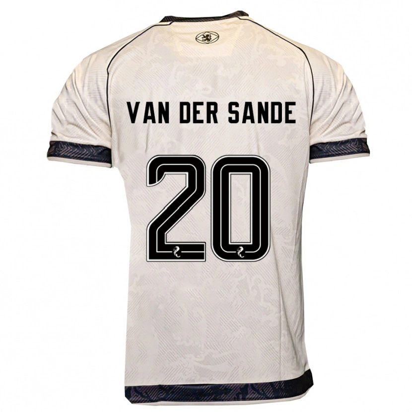 Danxen Pánské Jort Van Der Sande #20 Bílá Černá Daleko Hráčské Dresy 2025/26 Dres