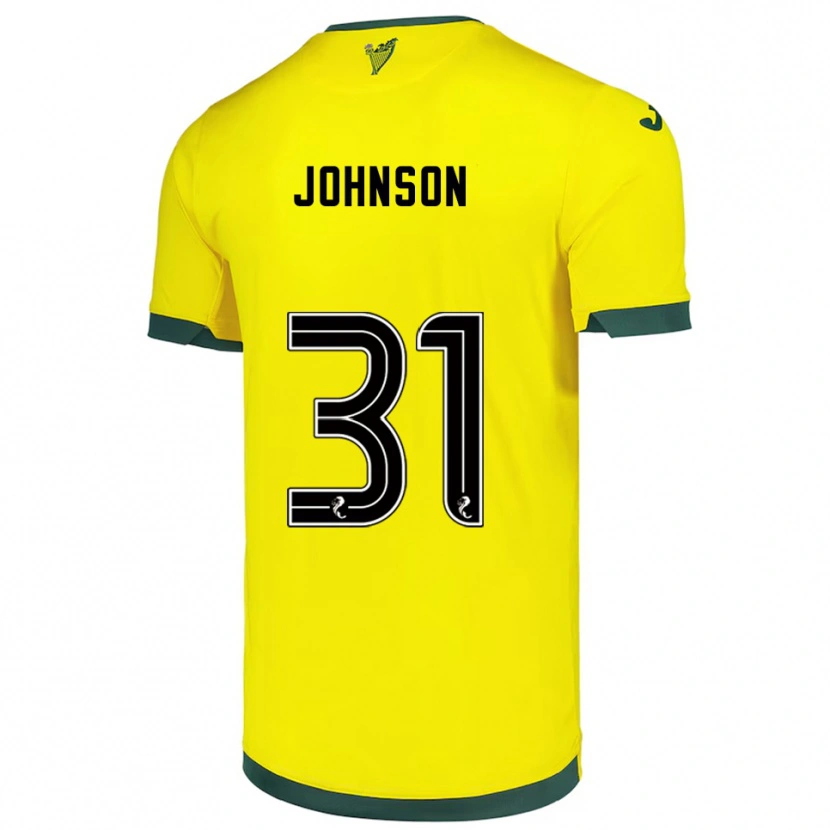 Danxen Pánské Murray Johnson #31 Žlutá Zelená Daleko Hráčské Dresy 2025/26 Dres