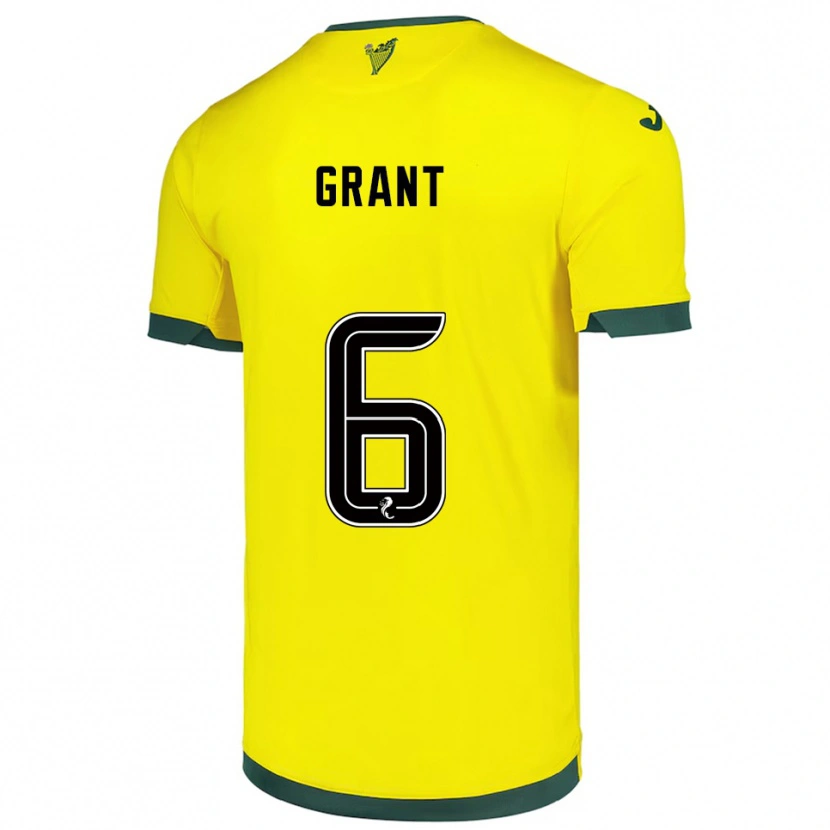 Danxen Pánské Ciara Grant #6 Žlutá Zelená Daleko Hráčské Dresy 2025/26 Dres