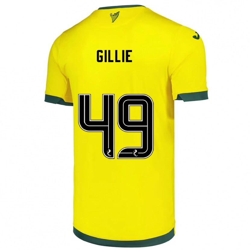Danxen Pánské Lewis Gillie #49 Žlutá Zelená Daleko Hráčské Dresy 2025/26 Dres
