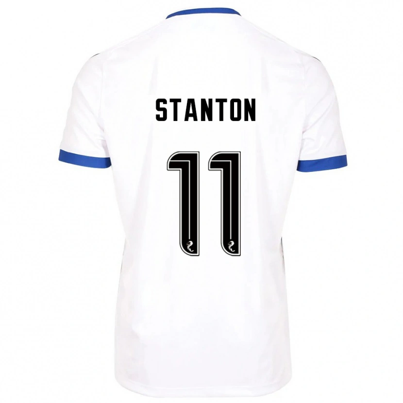 Danxen Pánské Sam Stanton #11 Bílá Modrá Daleko Hráčské Dresy 2025/26 Dres