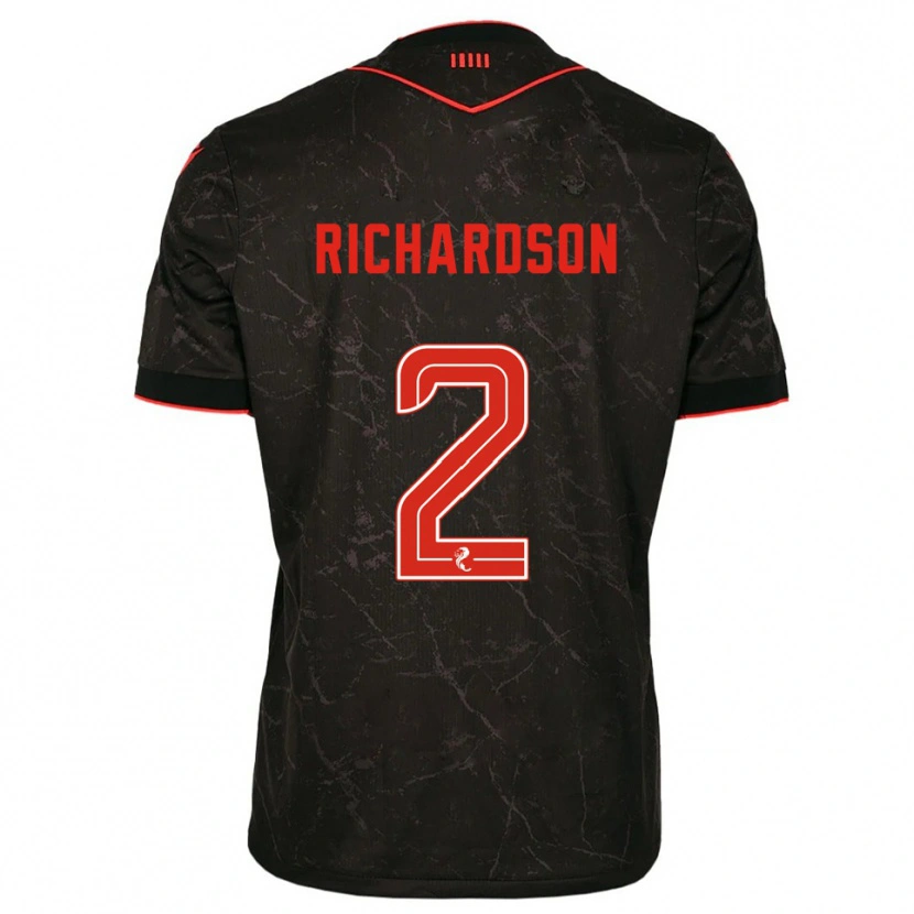 Danxen Pánské Jayden Richardson #2 Černá Červená Daleko Hráčské Dresy 2025/26 Dres