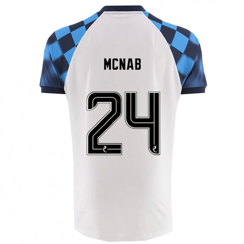 Danxen Pánské Cameron Mcnab #24 Bílá Nebesky Modrá Daleko Hráčské Dresy 2025/26 Dres