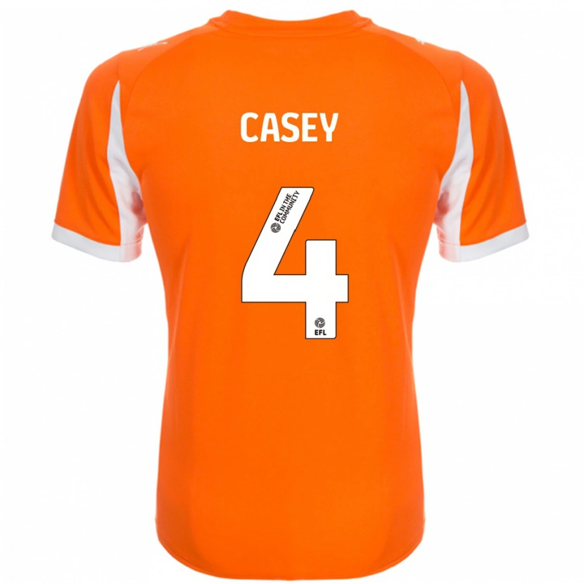 Danxen Dámské Oliver Casey #4 Oranžová Bílá Domů Hráčské Dresy 2025/26 Dres