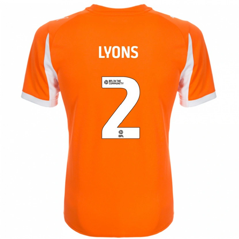 Danxen Dámské Andy Lyons #2 Oranžová Bílá Domů Hráčské Dresy 2025/26 Dres