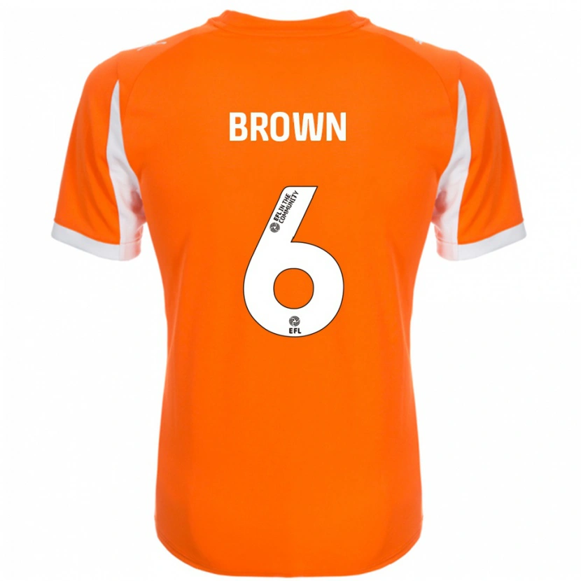 Danxen Dámské Jordan Brown #6 Oranžová Bílá Domů Hráčské Dresy 2025/26 Dres