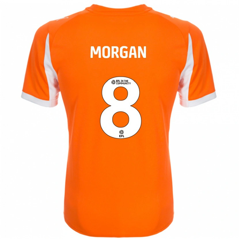 Danxen Dámské Albie Morgan #8 Oranžová Bílá Domů Hráčské Dresy 2025/26 Dres