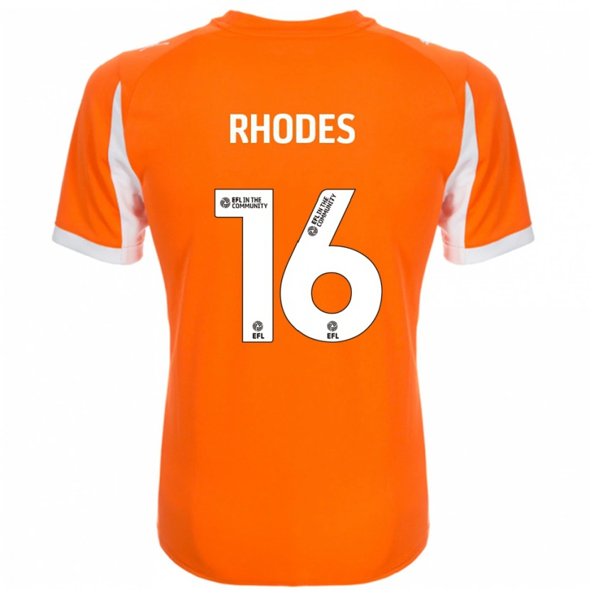 Danxen Dámské Jordan Rhodes #16 Oranžová Bílá Domů Hráčské Dresy 2025/26 Dres